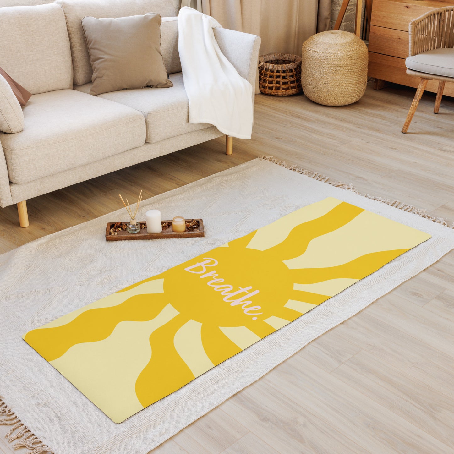 Breathe. Yoga mat